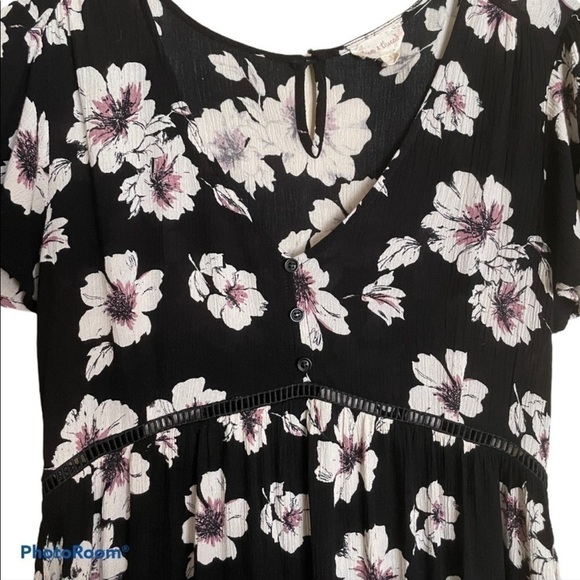 Hem & Thread Floral Cap Sleeve Dress | S - Picture 8 of 11